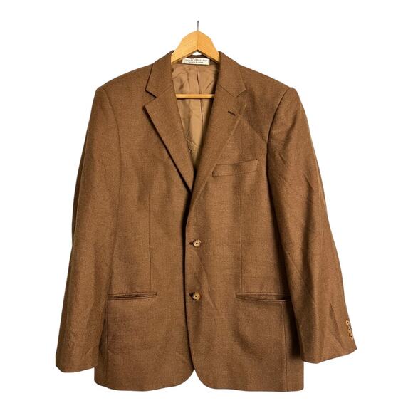 John Nordstrom LORO PIANA 100% CASHMERE Mens Blazer Sport Coat Jacket Brown